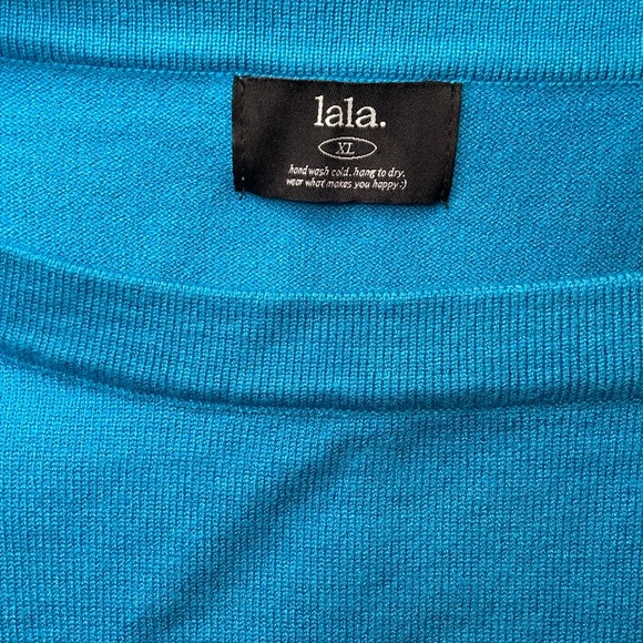 Dressed in LALA Blue Smiley Face Sweater - Picture 6 of 6